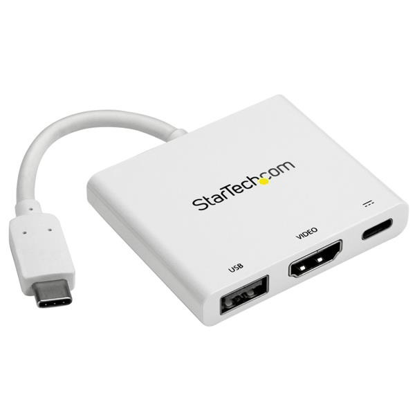 StarTech.com CDP2HDUACPW dockingstation Ledningsført USB 3.2 Gen 1 (3.1 Gen 1) Type-C Hvid
