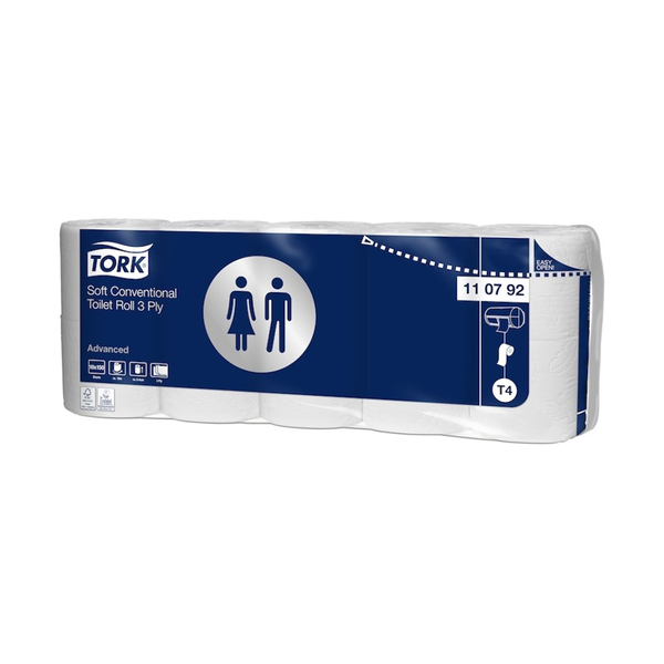 Tork Premium 3 rétegű Tekercses Toalettpapír - Fehér (10 tekercs)