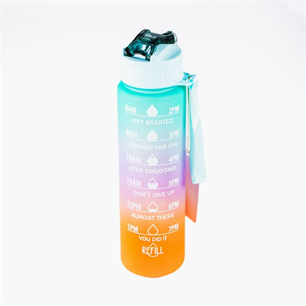 TOO KT-398 Műanyag Motivációs kulacs 900ml - Színes (KT-398)