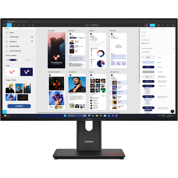 Lenovo ThinkVision T32UD-40 Monitor PC 80 cm (31.5") 3840 x 2160 Pixel 4K Ultra HD LCD Nero