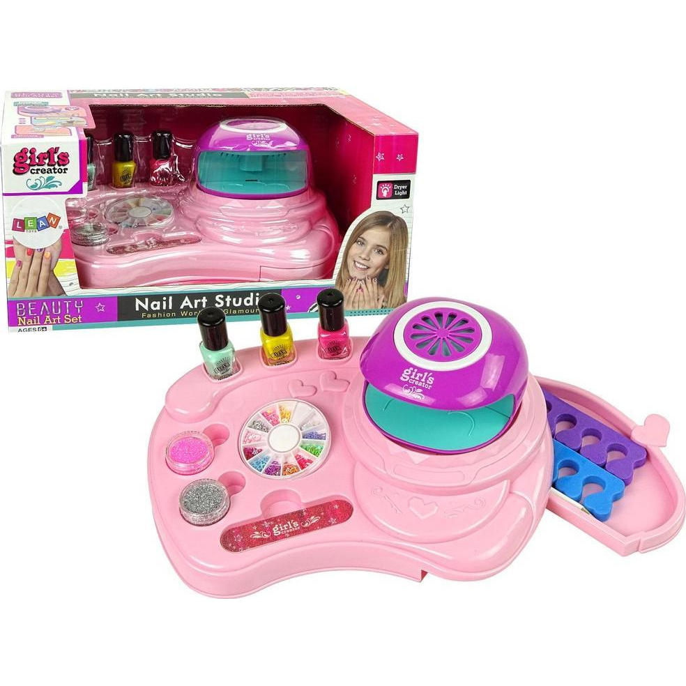 Körömlakk Készlet - Körömcsillámos Szárítóval, Matricákkal (10493)