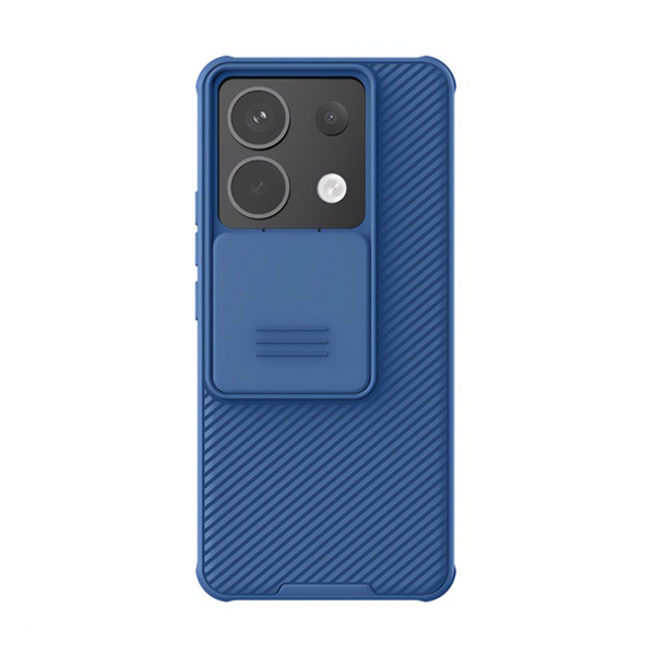 Nillkin CAMSHIELD szilikon telefonvédő (ütésállóság, kameravédő, csíkos) SÖTÉTKÉK Xiaomi Redmi Note 13 5G (GP-156153)