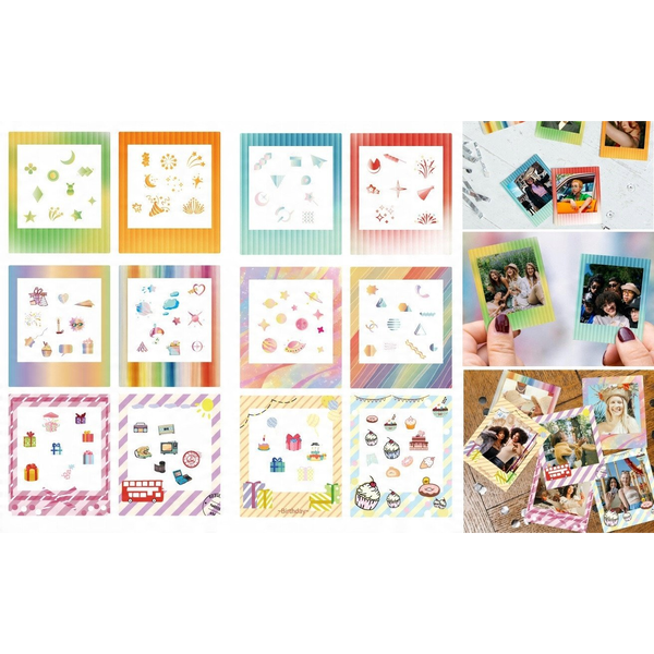 Zestaw 12x Naklejki Ramki Do Fuji Instax Square Link Sq1 Sq6 Sq20 Sq40 Sq10