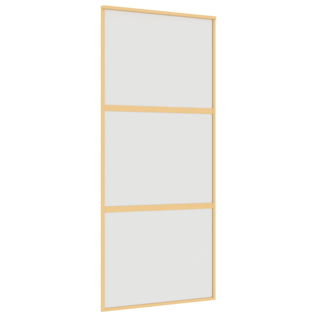aranyszínű ESG tejüveg és alumínium tolóajtó 90 x 205 cm (155152)
