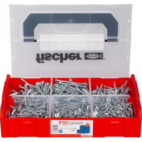 Fischer 562272 FixTainer PowerFast II TX TG Szorítólemezes csavar készlet Acél Galvanikusan cinkezett 1 készlet (562272)