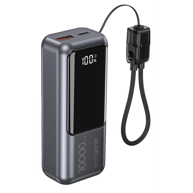 Външна батерия Gembird PB10-PD20-LCD-02 10 000 mAh, сива