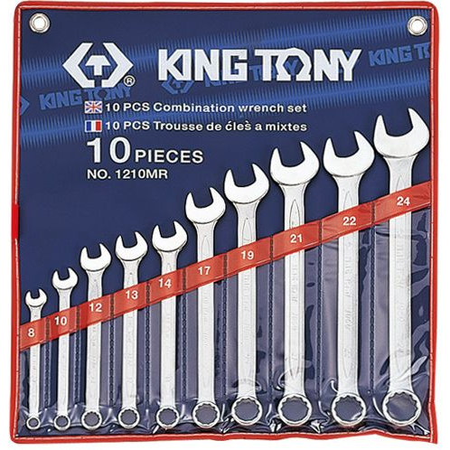 King Tony 1210MRA Csillag-Villáskulcs Készle 10 Részes 8-24 (KY1210MR)