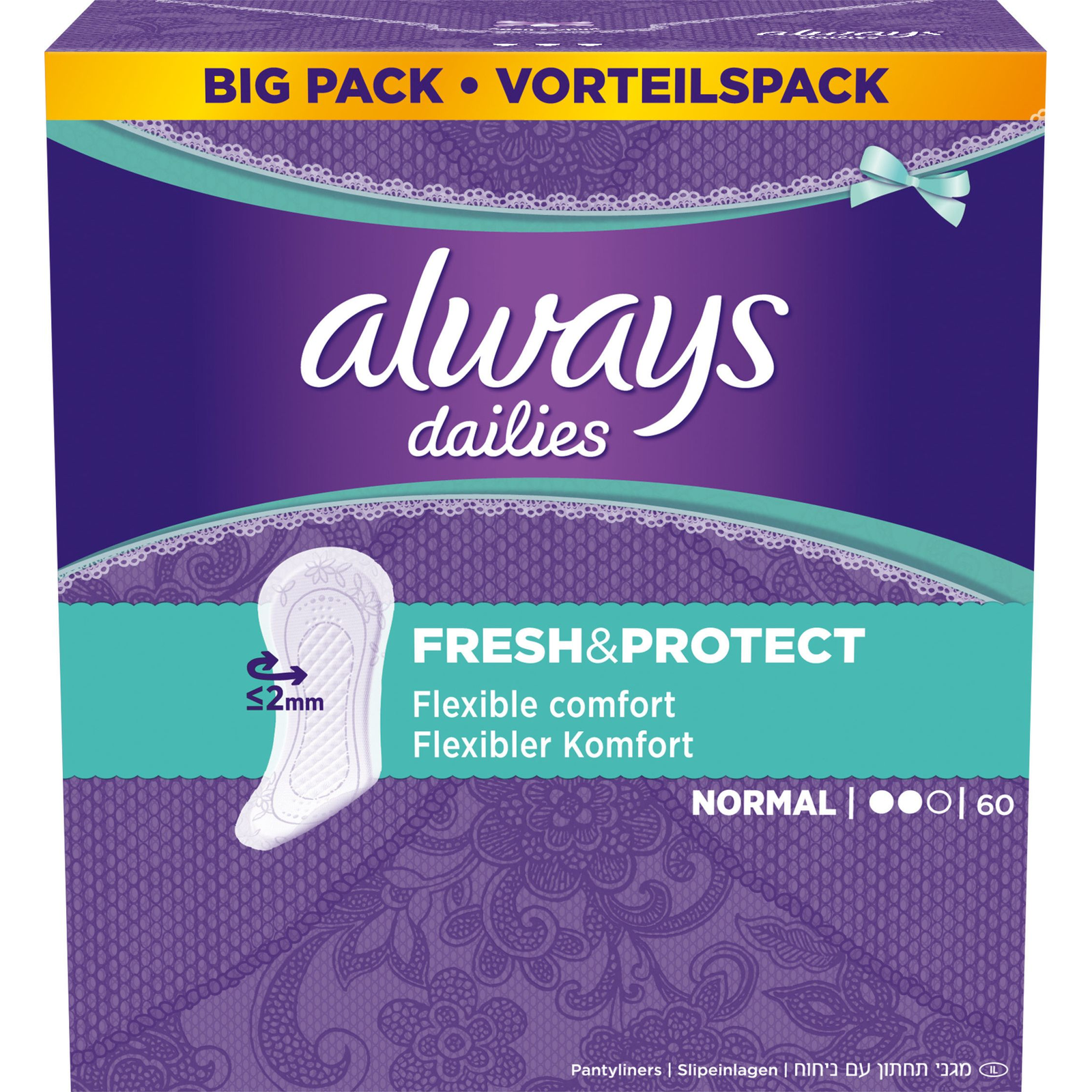 ALWAYS Dailies Fresh & Protect Normal, 60 db (563747)