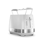 Тостер De'Longhi Active Line CTLA2103.W, 900 W, 2 филии, Електронен контрол на запичане, Стойка за размразяване, Бял