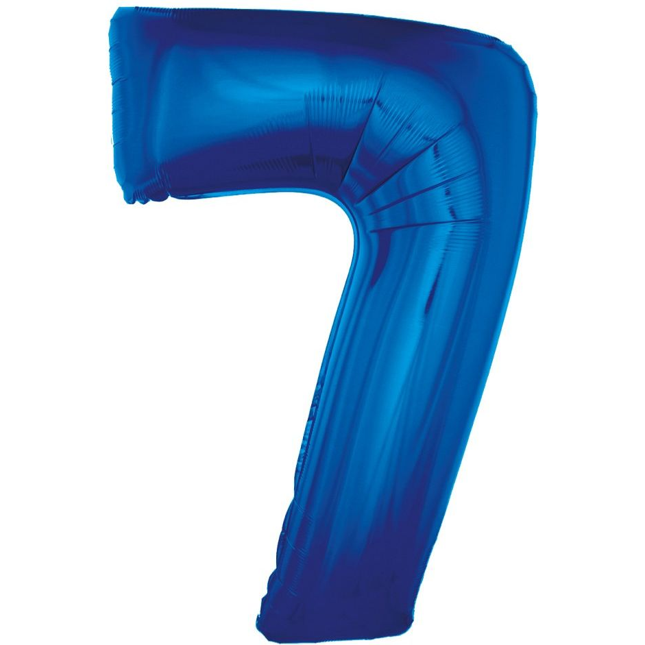 Szám Fólia Lufi - 92 cm, 7-es, Kék (GODA1868)