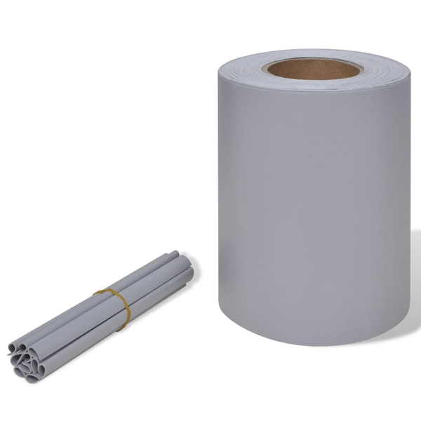 világosszürke kerti PVC árnyékoló kerítés 70 x 0,19 m