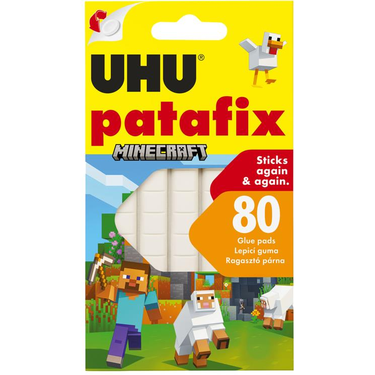UHU Patafix BTS 2024 Minecraft, fehér, 80db (8592001419889)