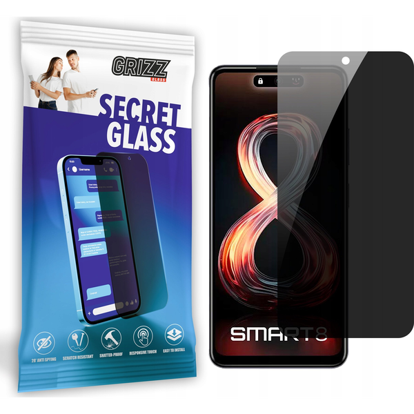  GrizzGlass Szkło prywatyzujące GrizzGlass SecretGlass do Infinix Smart 8 Pro