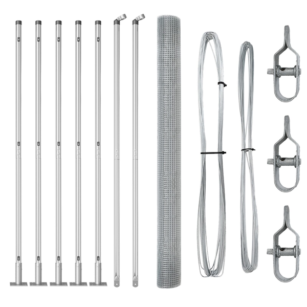 Hegesztett Drótháló Kerítés 7 Flangolt Poszttal 1.6x10 m Galvanizált Acél