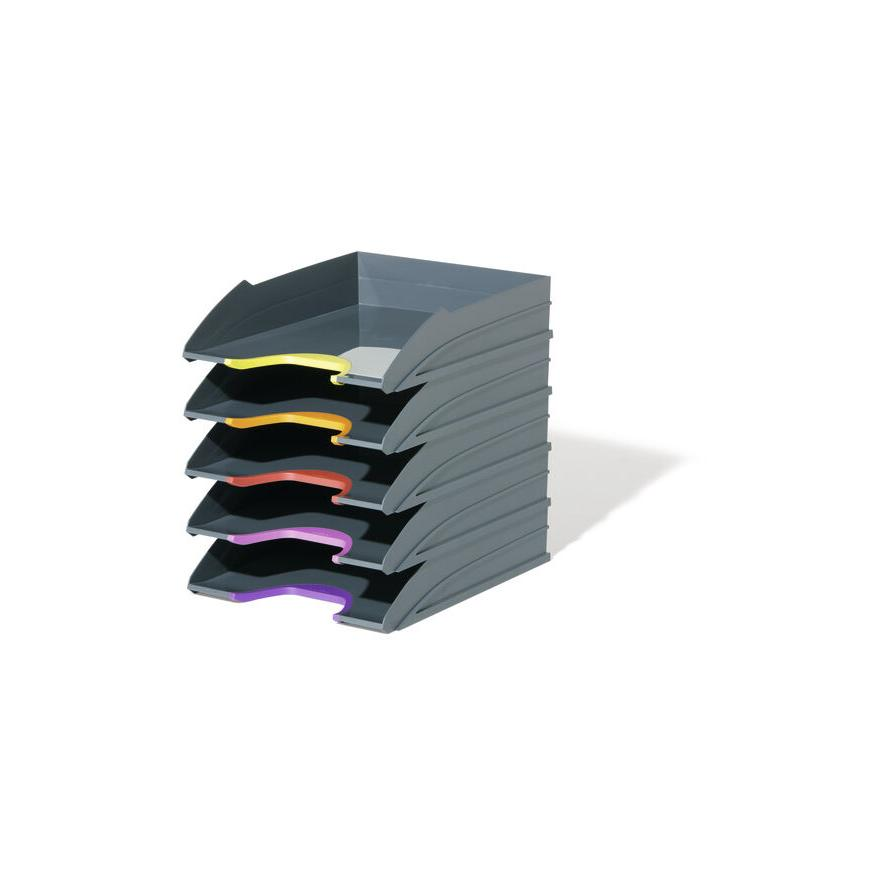 Durable VARICOLOR 5 A4 asztali irattartó - Grafitszürke (770557)