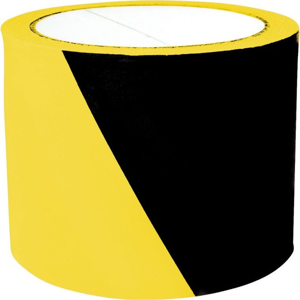  Taśma ostrzegawcza, 75mm, 100m, żółto-czarna