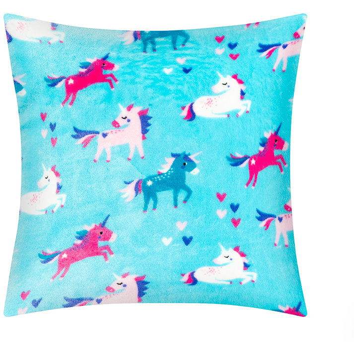 BELLATEX Ellík párna, 35 × 40 7023/179, türkizkék, egyszarvú (13441)