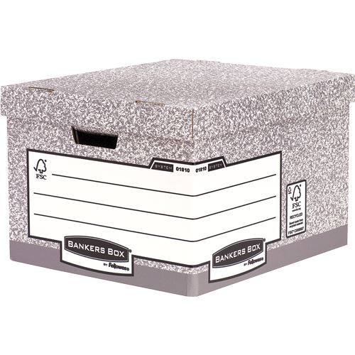 Fellowes Bankers Box System karton archiváló konténer nagy, szürke 10db (01810-FFEU) (01810-FFEU)