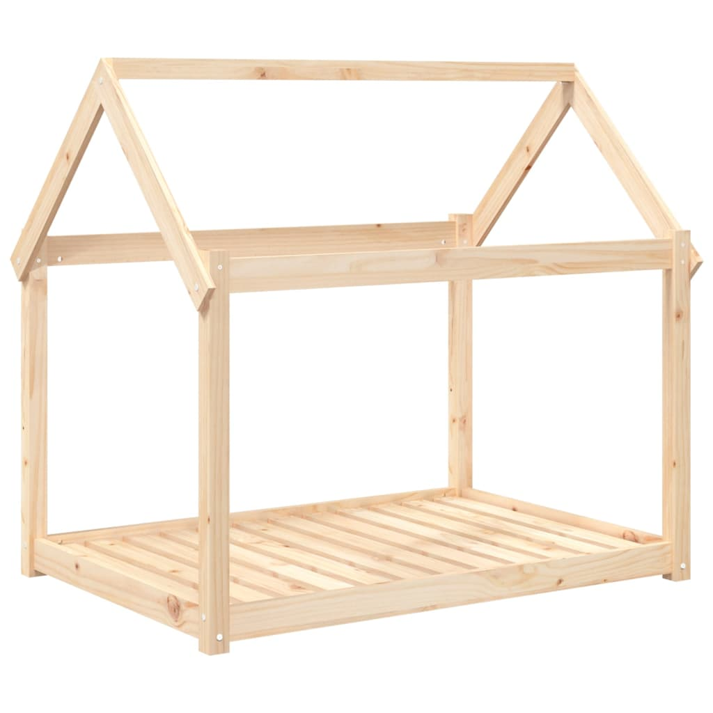 tömör fenyőfa kutyaágy 111 x 80 x 100 cm (822217)