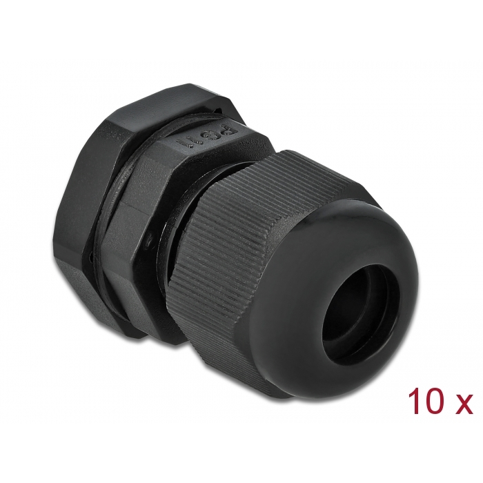 Delock PG11 tömszelence 10 db. fekete (60196) (60196)
