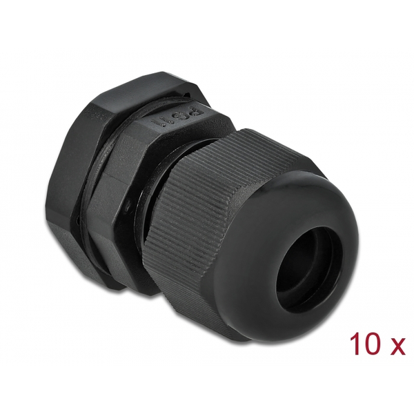 Delock PG11 tömszelence 10 db. fekete (60196)