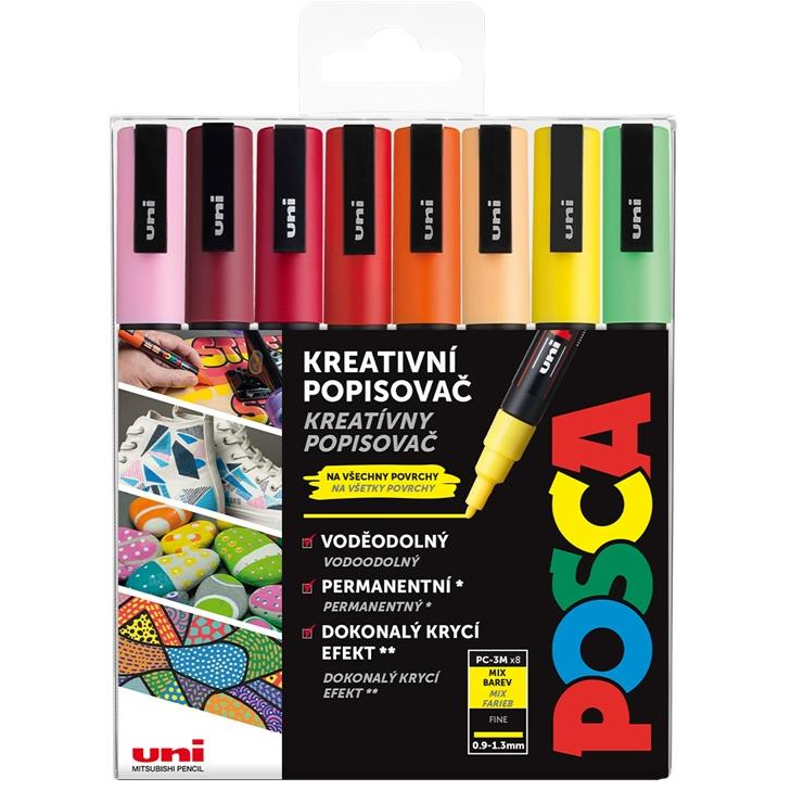 UNI Posca 3M 8 pcs summer tones (8594157938191)