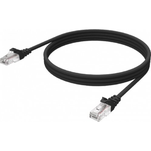 Vision VISION Professional installationstaugliches Ethernet-Netzwerkkabel - 30 JAHRE GARANTIE - RJ-45 (M) zu RJ-45 (M) - UTP - CAT 6 - 250 MHz - 24 AWG - mit Knickschutz - 1 m - Schwarz