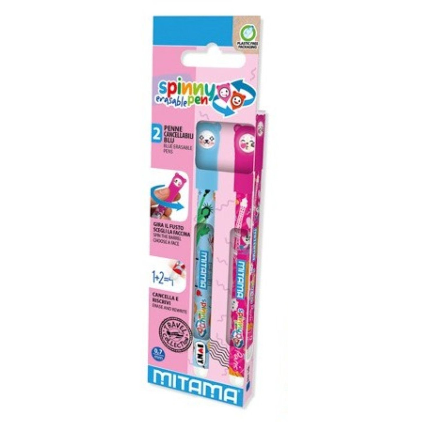 MITAMA Spinny Pen, vymazatelný, Paris/New York - sada 2 ks (63829-90163)