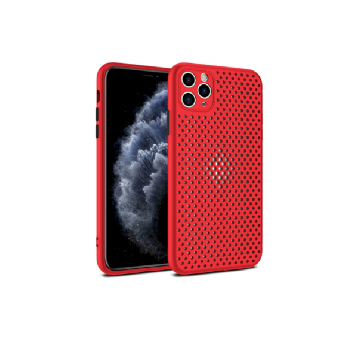 Fusion Breathe Apple iPhone 12 Pro Max Szilikon Tok - Piros (FSN-BR-BC-IPHX12PM-RE)