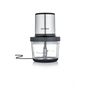 Чопър за храна Severin KM3867, Безжичен, 2 степени на мощност, 1л стъклен съд, Емулгиращ диск, Вложка за белене на чесън, Без BPA, 400W, Inox-Black