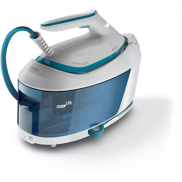 Philips PSG6022/20 ferro da stiro a caldaia 2400 W 1,8 L SteamGlide Plus Blu, Bianco