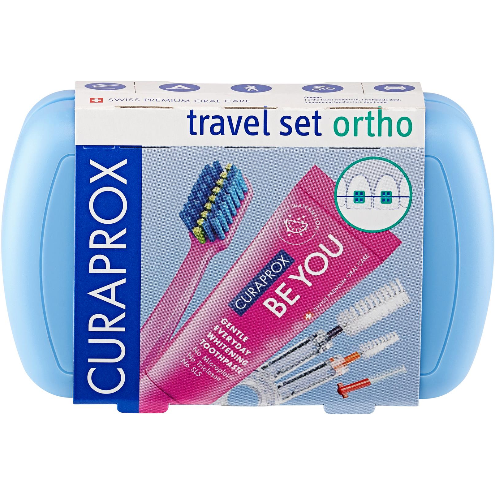 CURAPROX Travel Set Ortho, kék (7612412431377)
