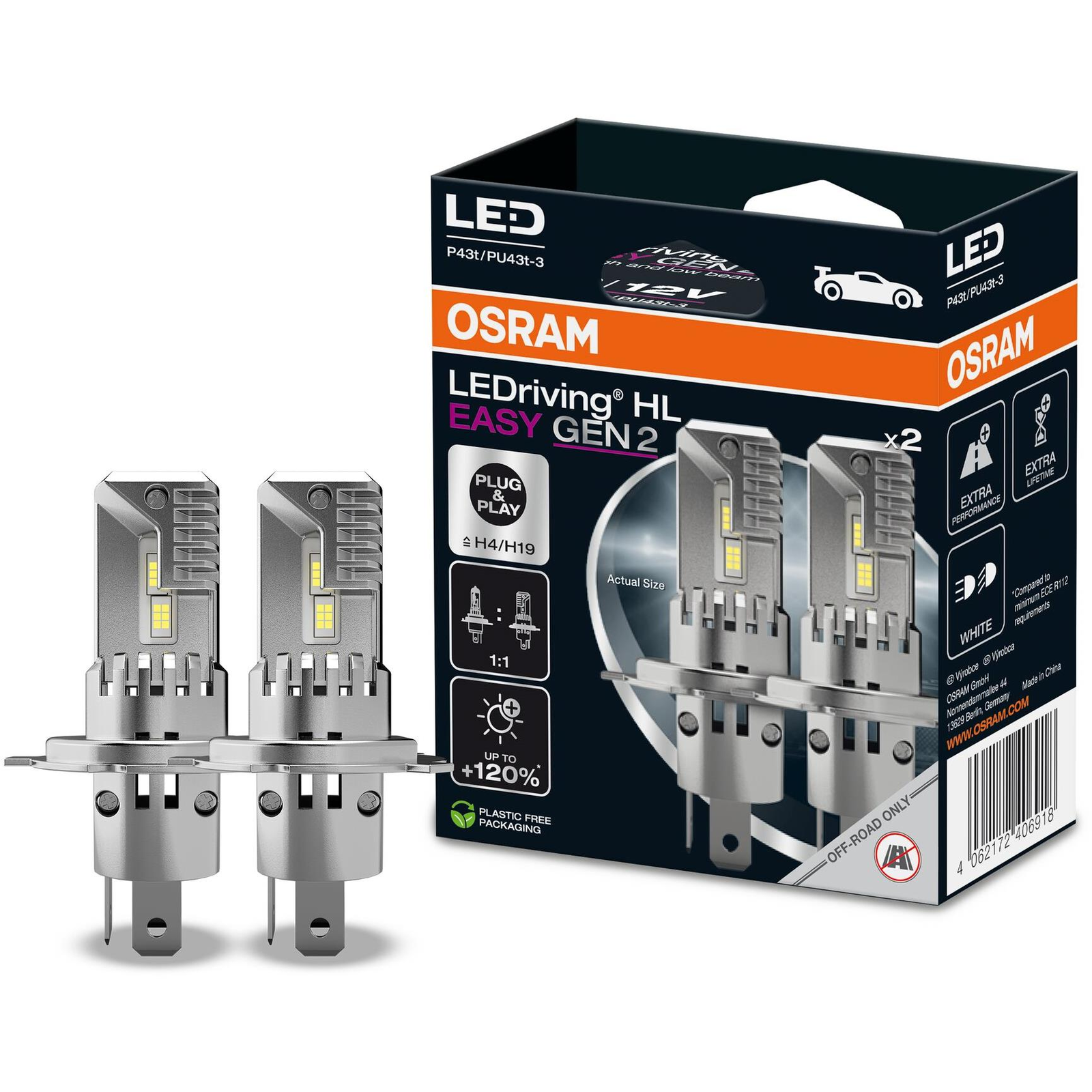 OSRAM LEDriving HL EASY Gen. 2 H4/H19 (4062172406918)