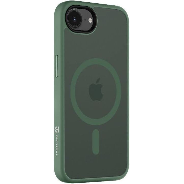 Apple iPhone 16e, Műanyag hátlap védőtok + szilikon keret, közepesen ütésálló, Magsafe kompatibilis, Tactical MagForce Hyperstealth, áttetsző/zöld (TS11580)