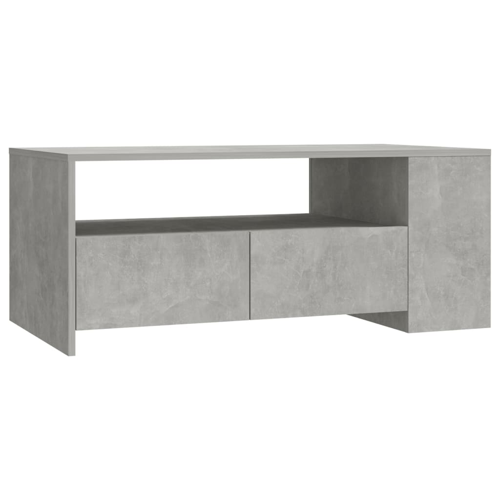 betonszürke szerelt fa dohányzóasztal 102 x 55 x 42 cm (810921)