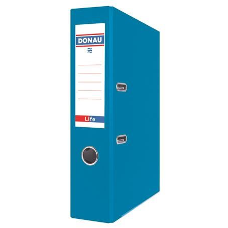 DONAU Iratrendező 75 mm A4 PP/karton élvédő sínnel neon kék (3969001PL-10) (3969001PL-10)