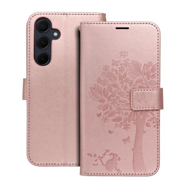 MEZZO Tree könyvtok Samsung Galaxy A35 5G készülékhez rózsaarany