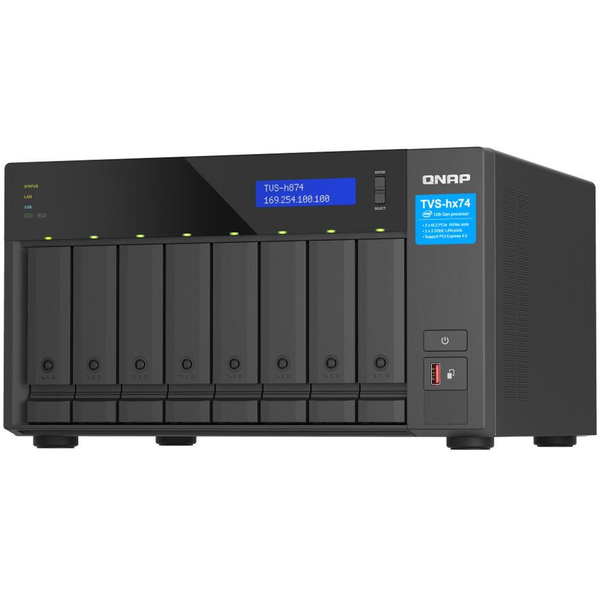 QNAP TVS-h874 NAS Tower Intel® Core™ i7 32 GB DDR4 QuTS hero Sort
