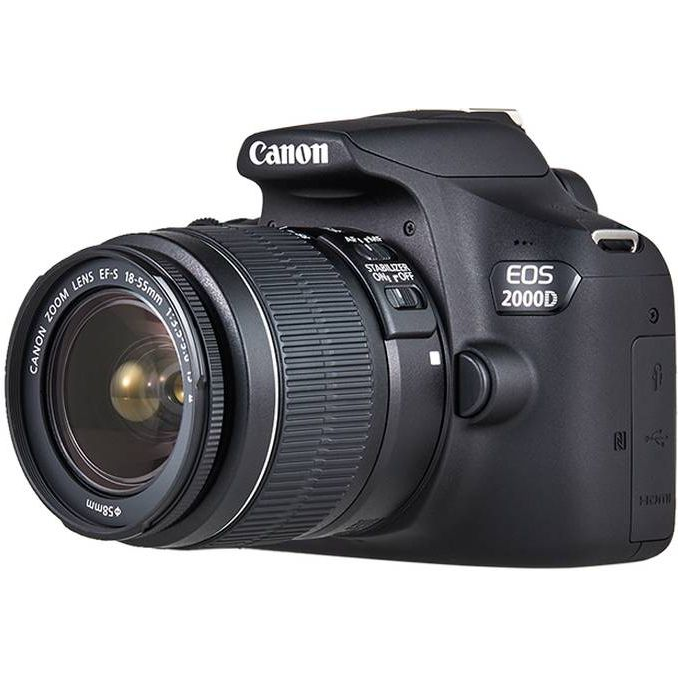Canon EOS 2000D + 18-55 IS Kit SLR sada 24,1 MP CMOS 6000 x 4000 px Čierna