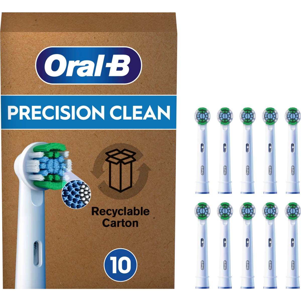 Braun Oral-B Pro Precision Clean Elektromos fogkefe Pótfej - Fehér (10db) (PRO PRECISION CLEAN)
