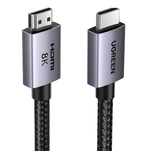 HDMI кабел, UGREEN, 8K UHD, 2 м, 48 Gbps, черен/сребрист