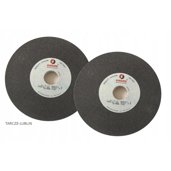 ANDRE FLAT GRINDING WHEEL 200mm x 25mm x 32mm 98C60K7VC01-35 BLACK "TYPE 1"