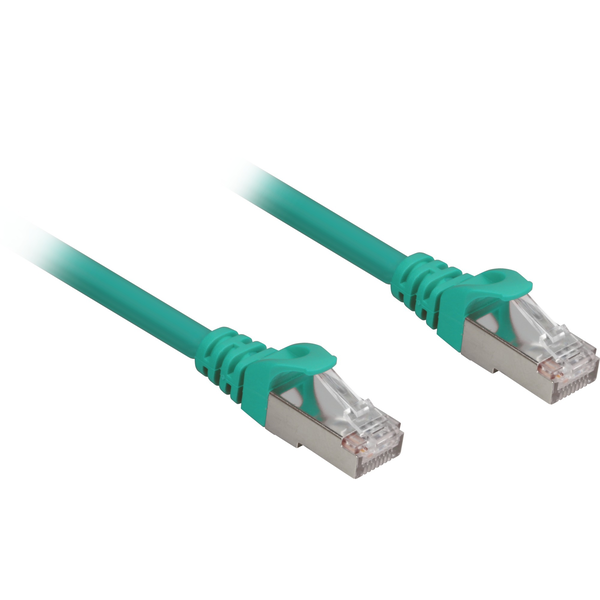Sharkoon S/FTP Cat6a Patch kábel 0.25m - Zöld