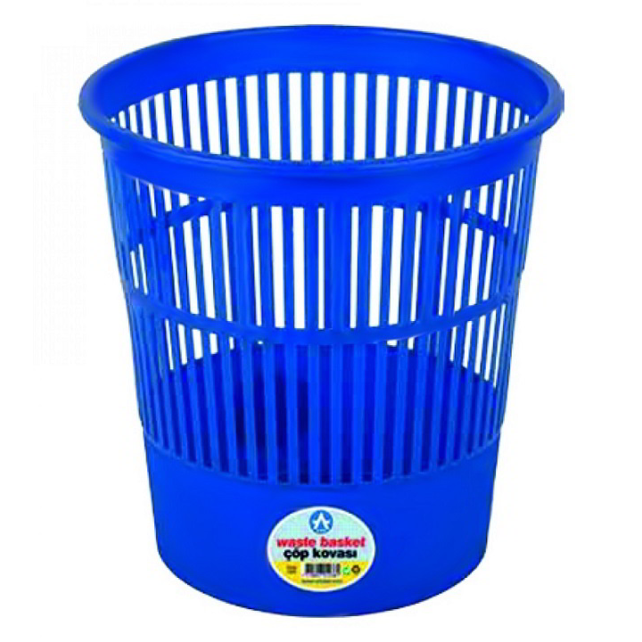 Rácsos 16 literes műanyag papírkosár - Kék (3839008)