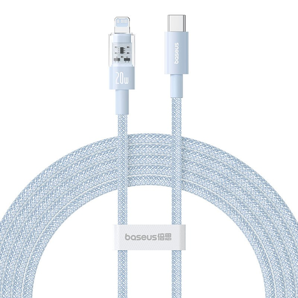 Baseus Gem USB-C apa - Lightning apa Adat és gyorstöltő kábel 2m - Kék