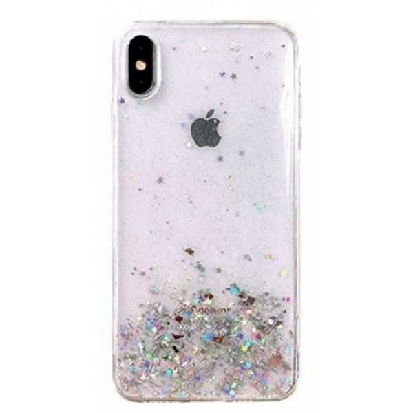 Fusion Glue Glitter Apple iPhone 13 Pro Max Szilikon Tok - Átlátszó
