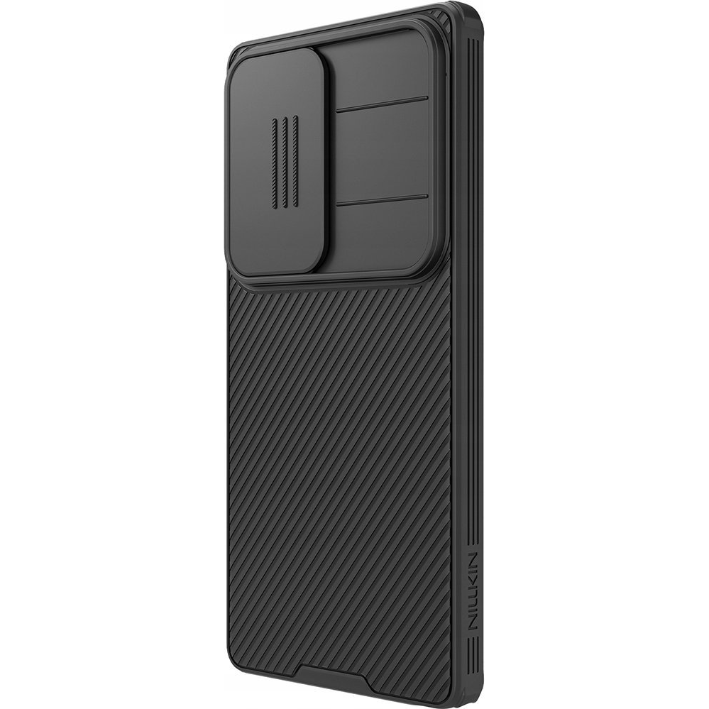 Samsung S25 Ultra Nillkin Camshield Pro Szilikon Telefonvédő Ütésállóság, Csíkos, Fekete (6902048289970)