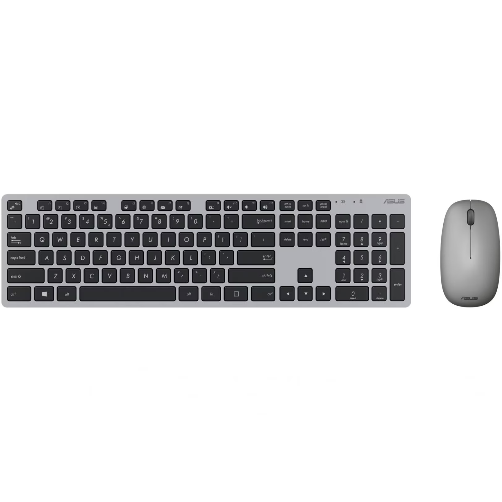 Комплект клавиатура и мишка ASUS W5000 — 90XB0430-BKM380, унгарска подредба, сив
