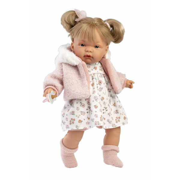Llorens 38356 Joelle - valósághű baba hangokkal és puha szövettesttel - 38 cm