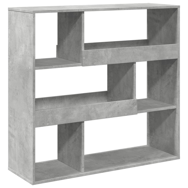 betonszürke szerelt fa könyvespolc 100 x 33 x 94,5 cm